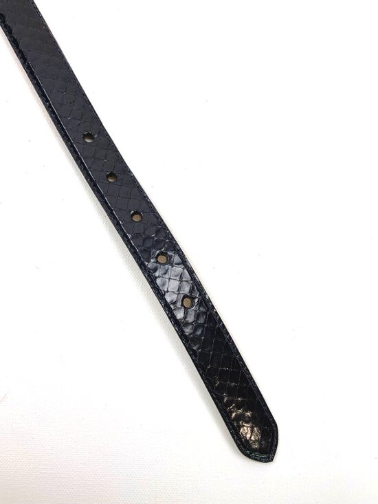 Genuine Snake Skin Black Belt from The Worth Collection Sz M